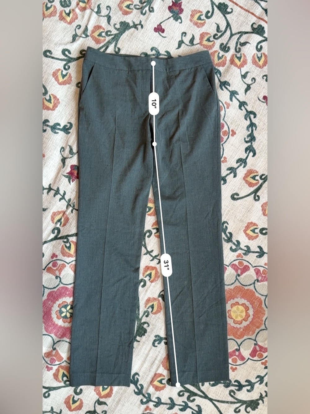 Halogen Women's Charcoal Gray Straight-Leg Dress Pants